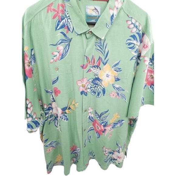 Tommy Bahama 100% silk shirt men’s xxl - Picture 3 of 9